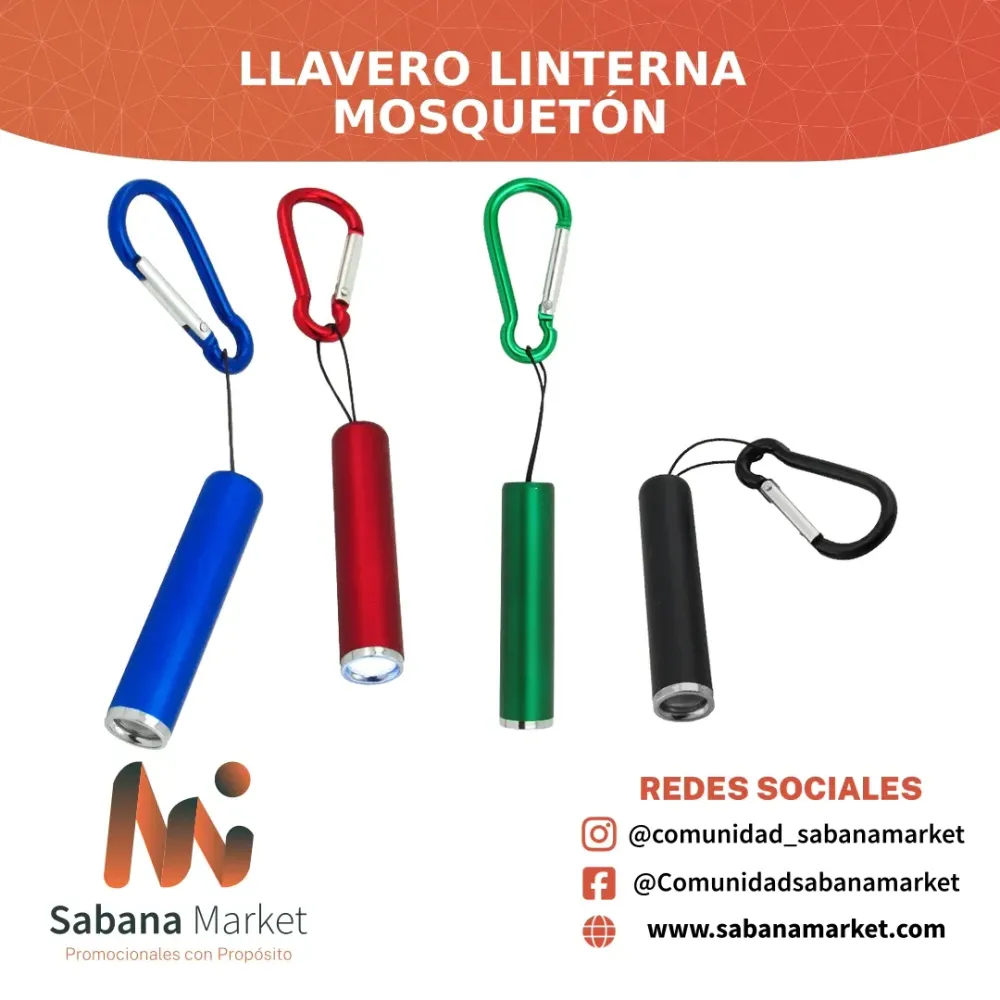 Llavero Linterna Mosquetón