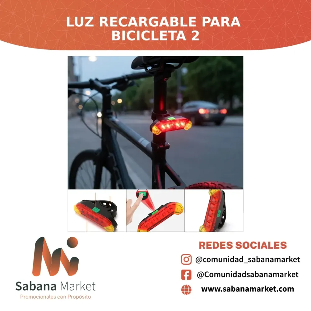Luz Recargable para Bicicleta 2