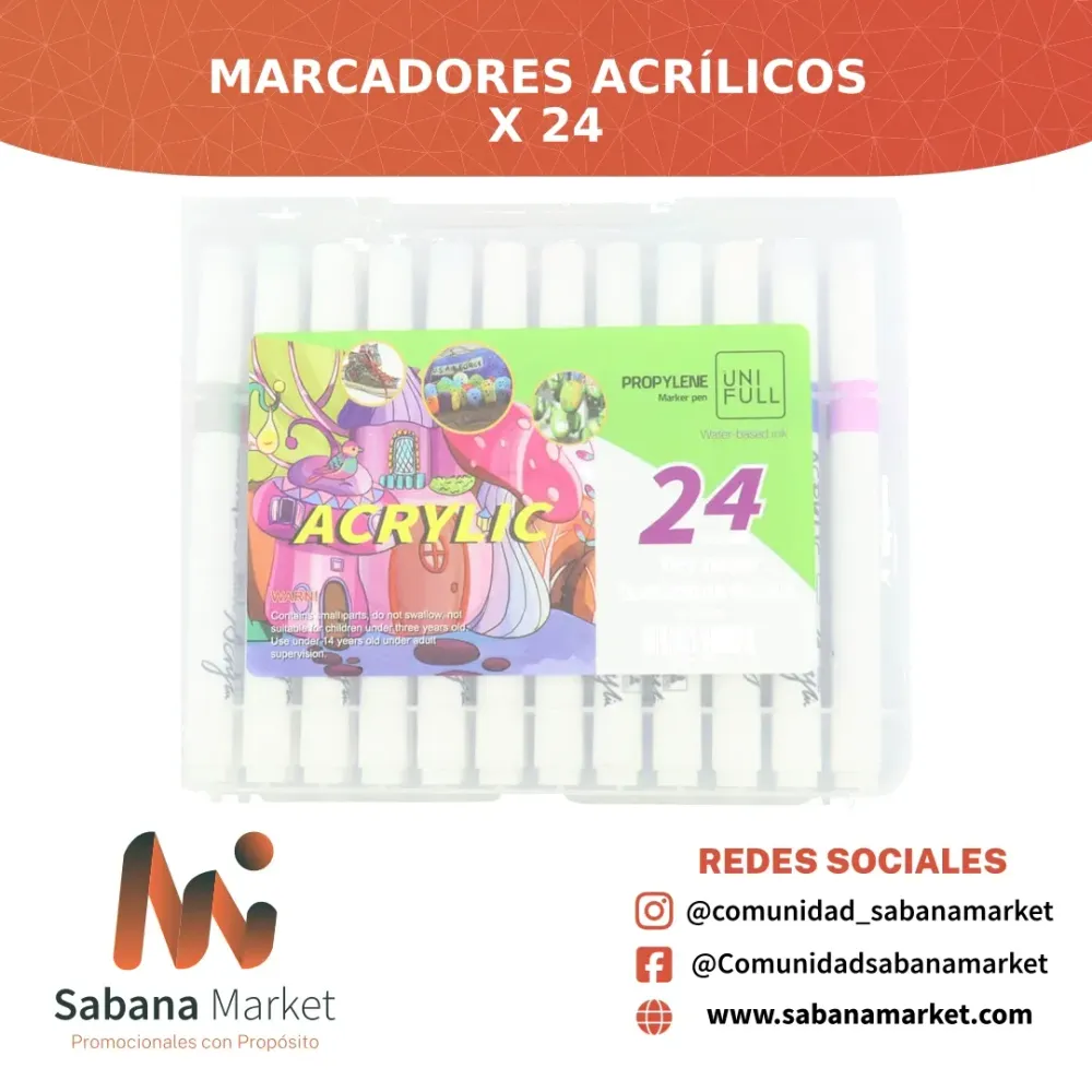 Marcadores Acrílicos x 24