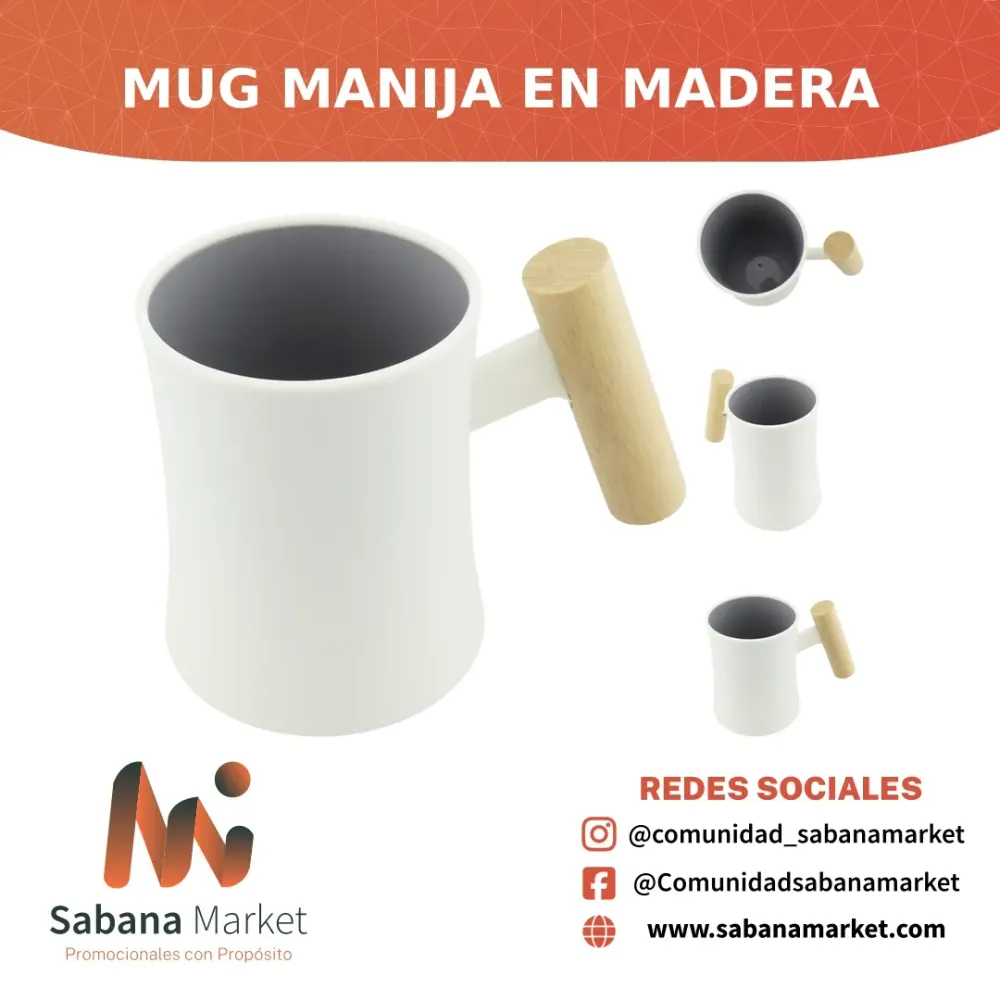 Mug Manija en Madera