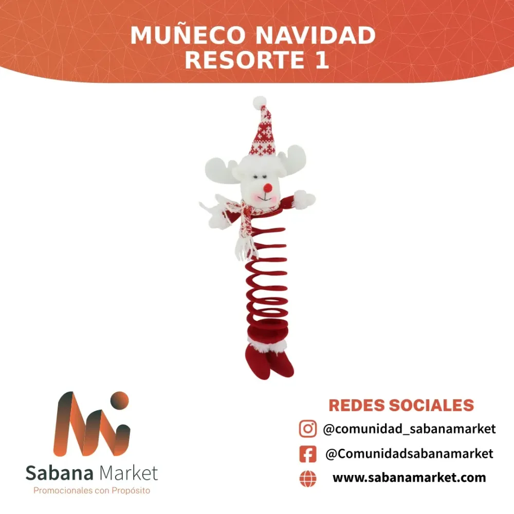 Muñeco Navidad Resorte 1