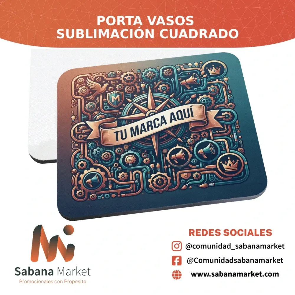Porta Vasos Sublimación Cuadrado