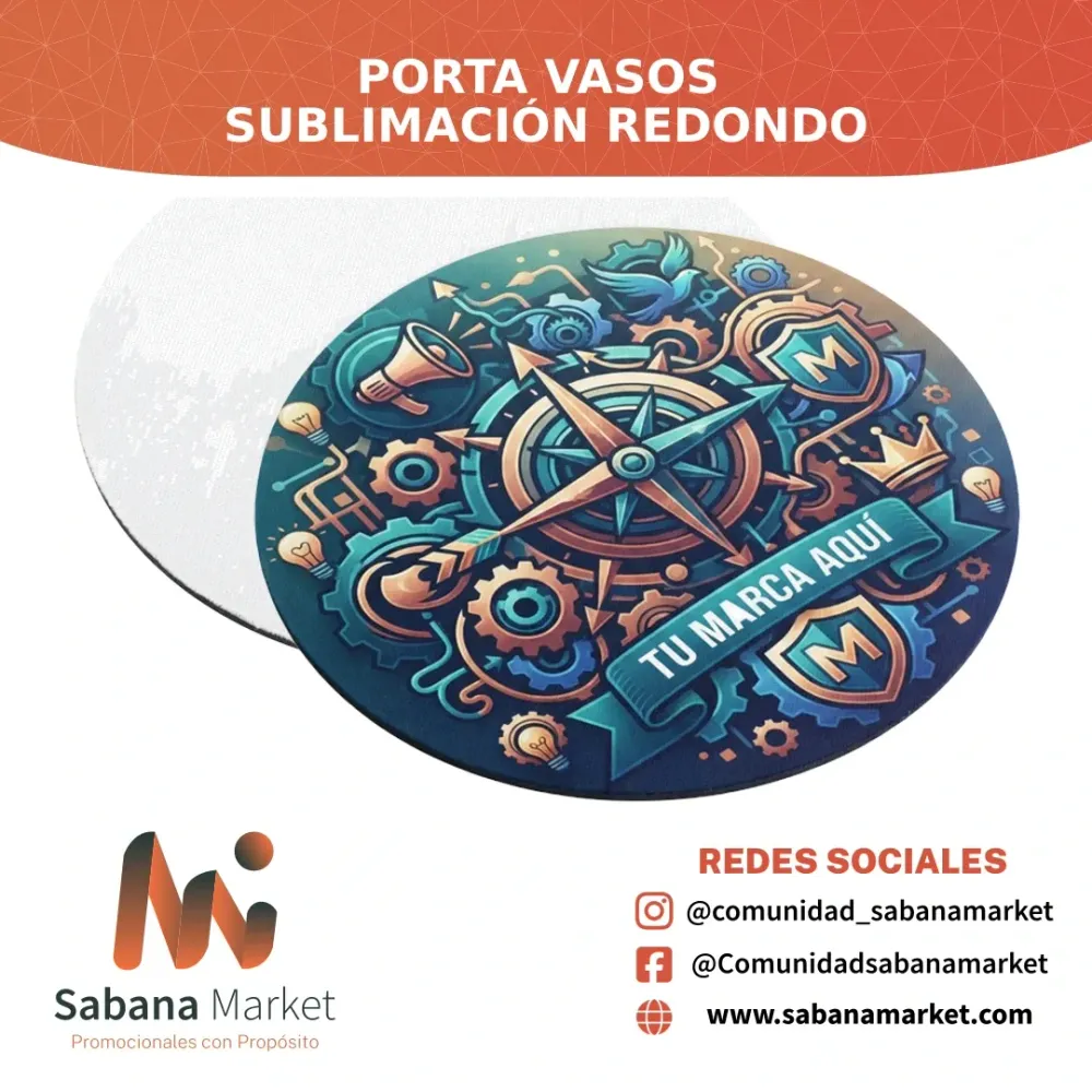 Porta Vasos Sublimación Redondo
