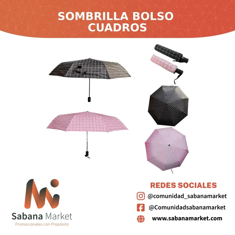 Sombrilla Bolso Cuadros