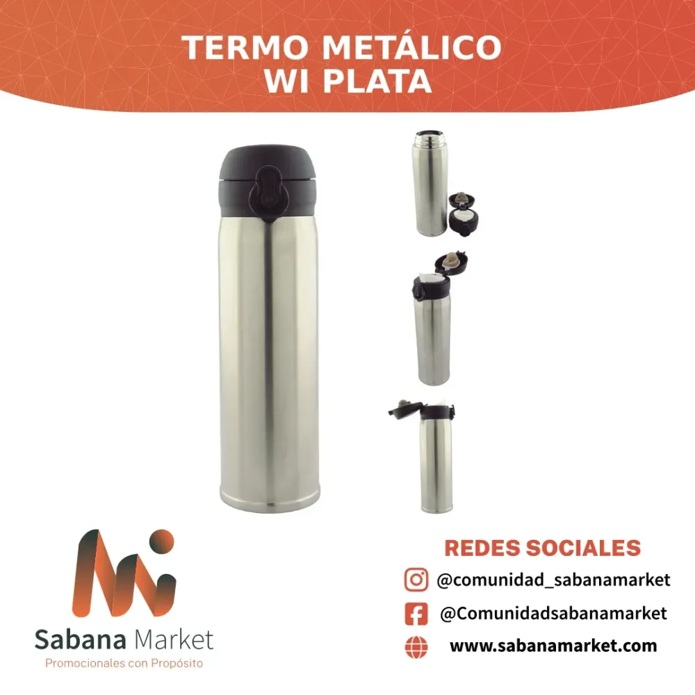Termo Metálico Wi Plata