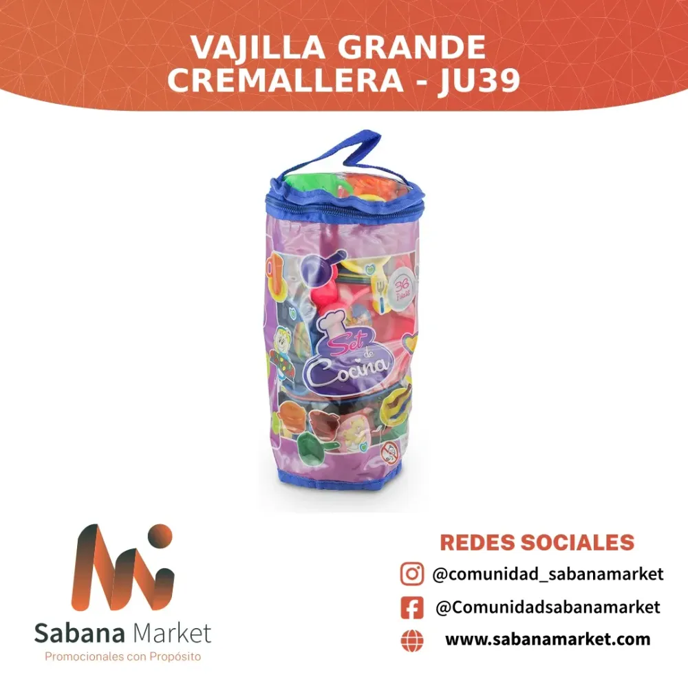 Vajilla Grande Cremallera - JU39