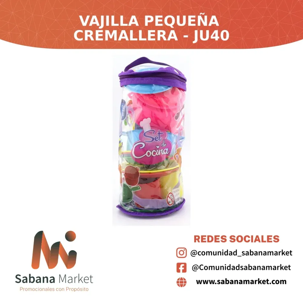 Vajilla Pequeña Cremallera - JU40