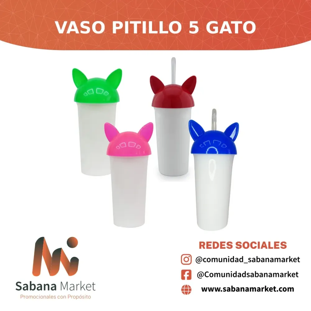 Vaso Pitillo 5 Gato