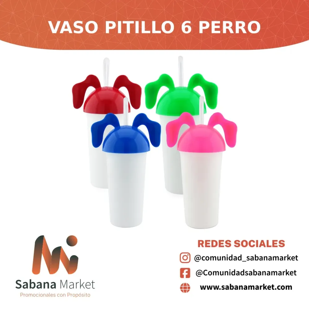 Vaso Pitillo 6 Perro