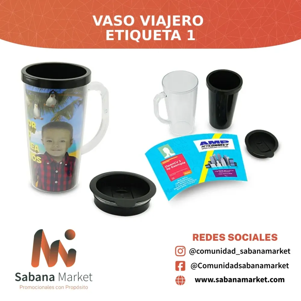 Vaso Viajero Etiqueta 1