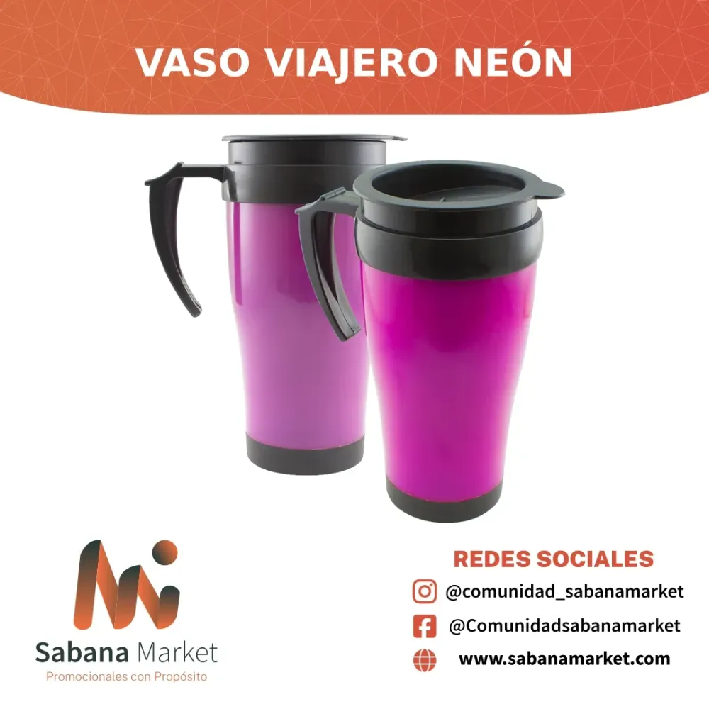 Vaso Viajero Neón