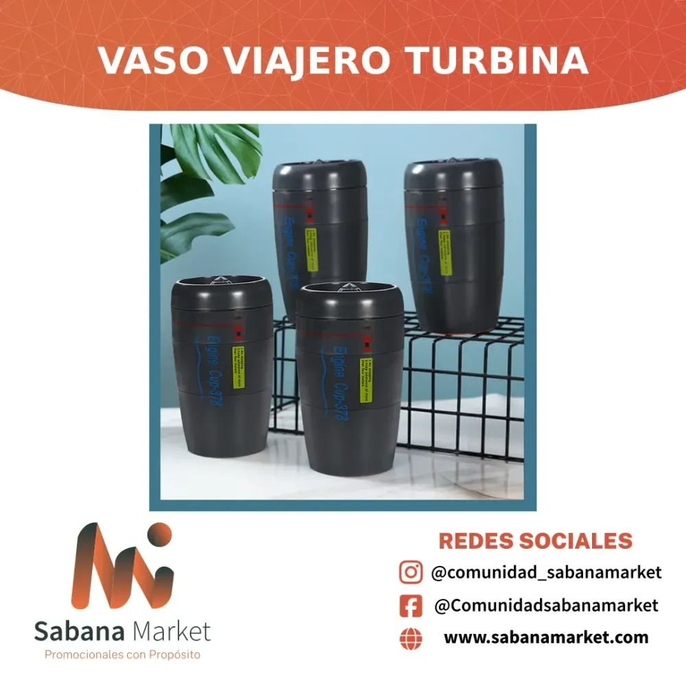 Vaso Viajero Turbina
