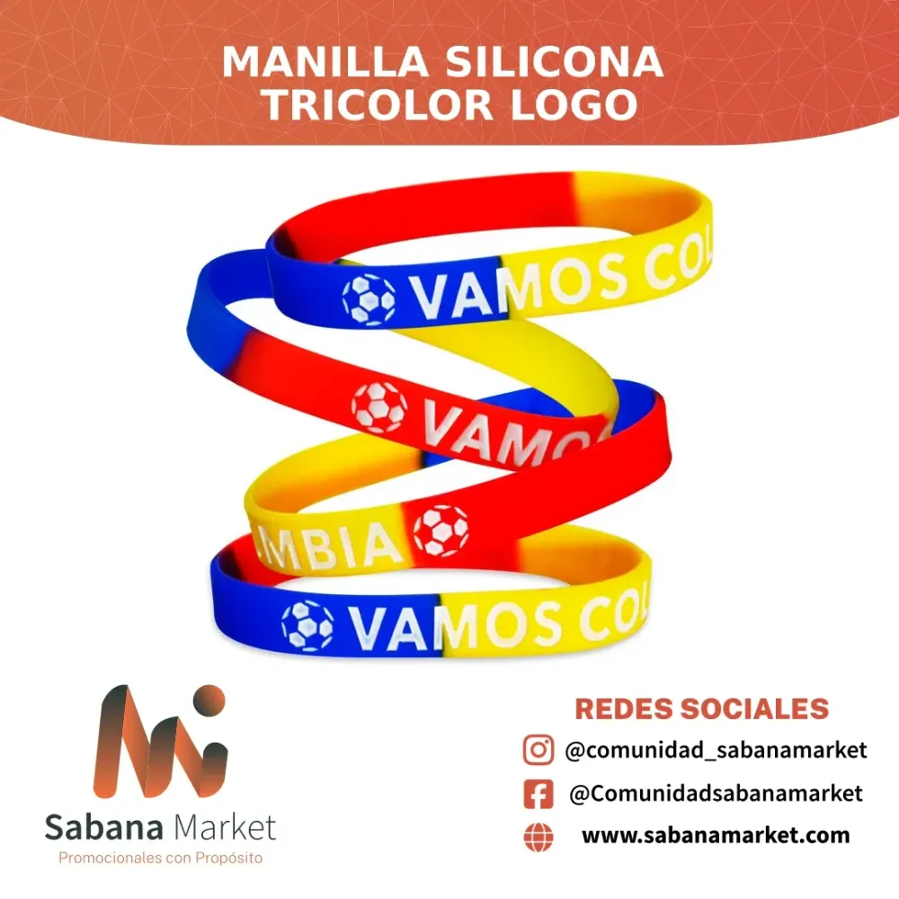 Manilla Silicona Tricolor Logo