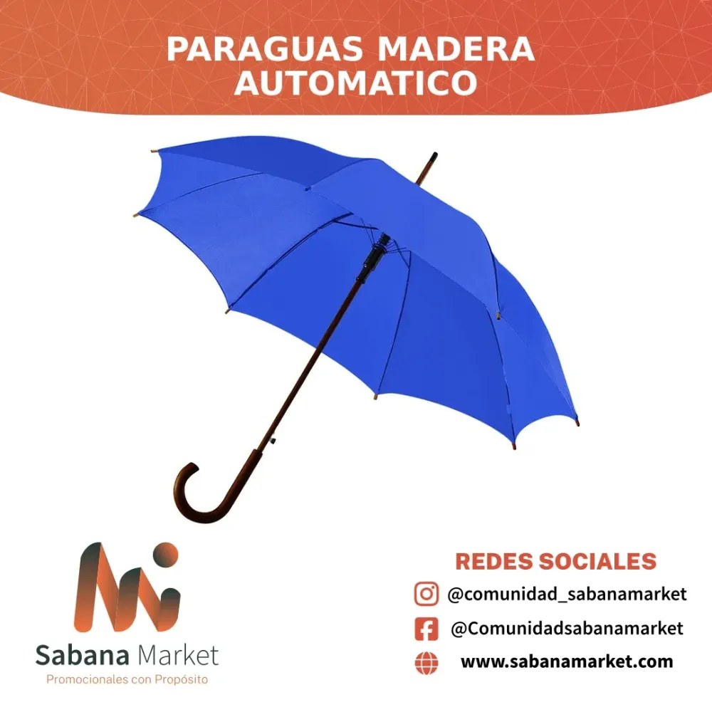 Paraguas Madera Automatico 27"