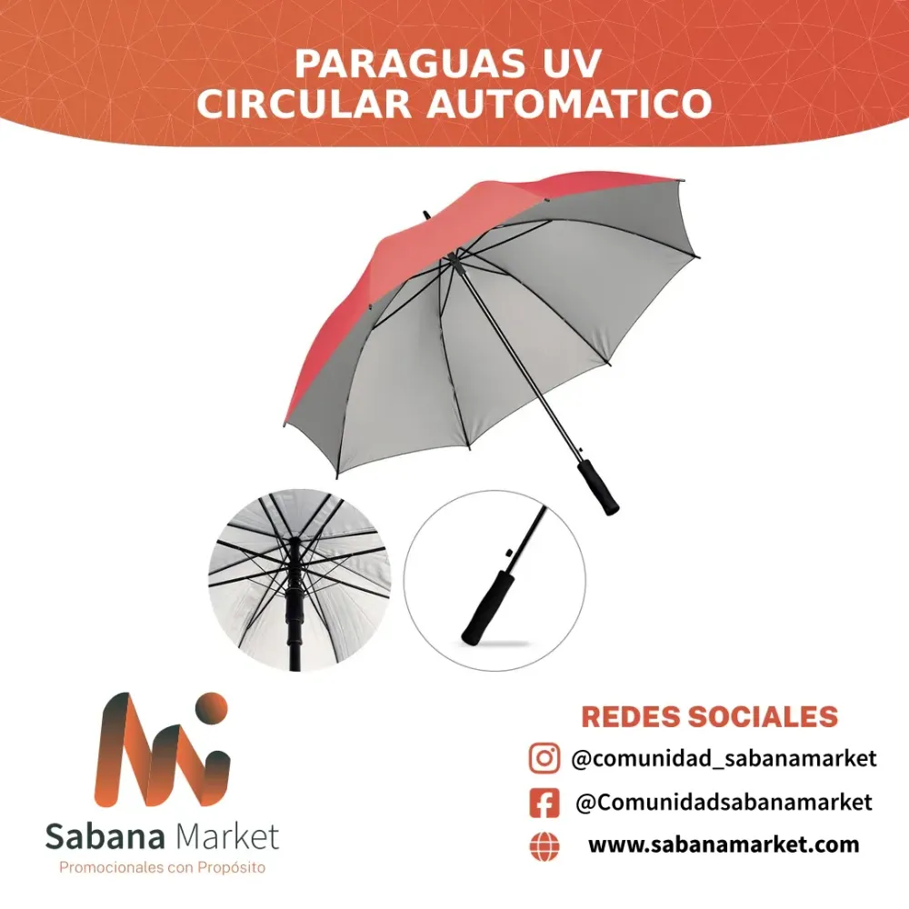 Paraguas UV Circular Automatico 27"