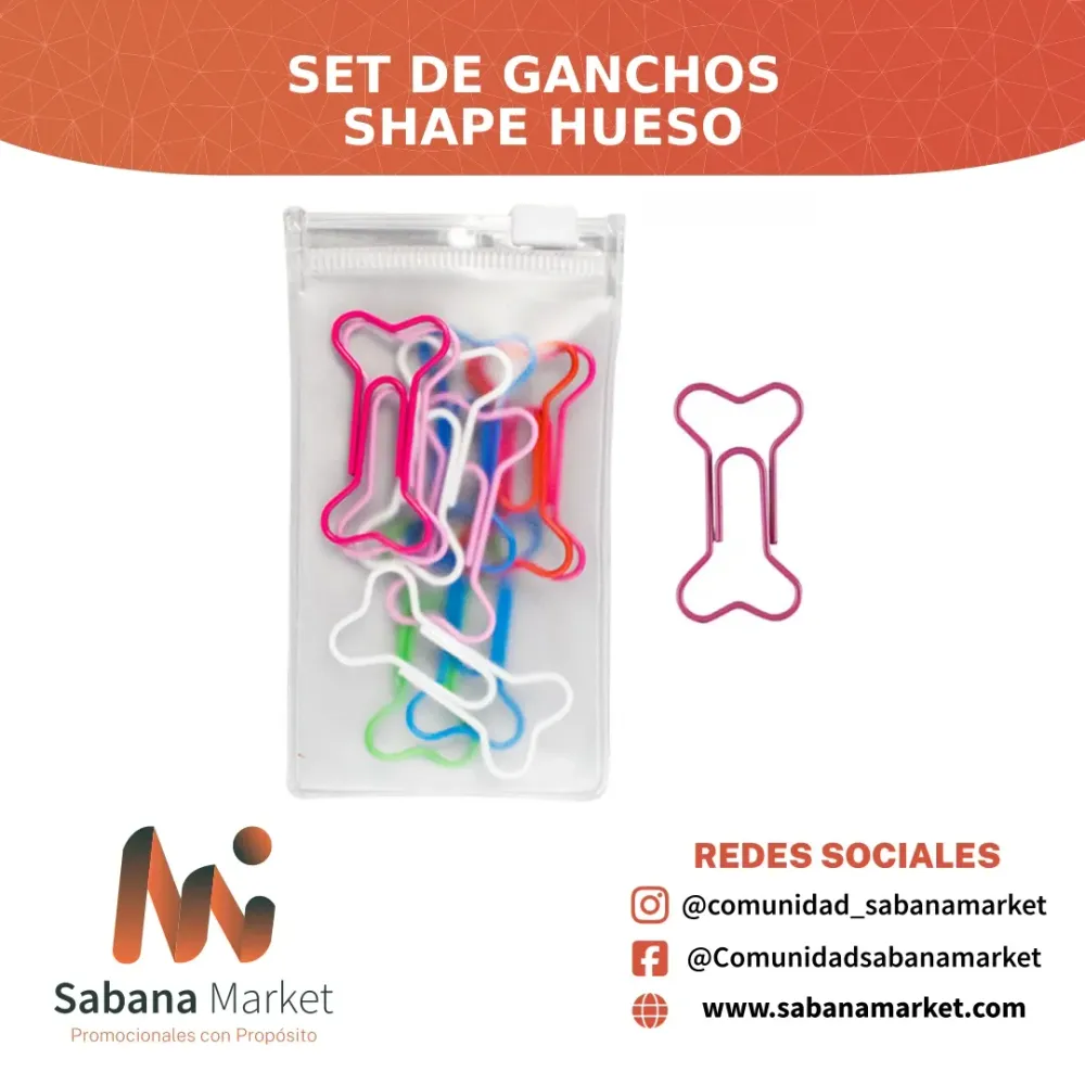 Set de Ganchos Shape Hueso
