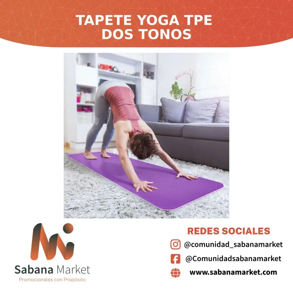 Tapete Yoga Tpe Dos Tonos