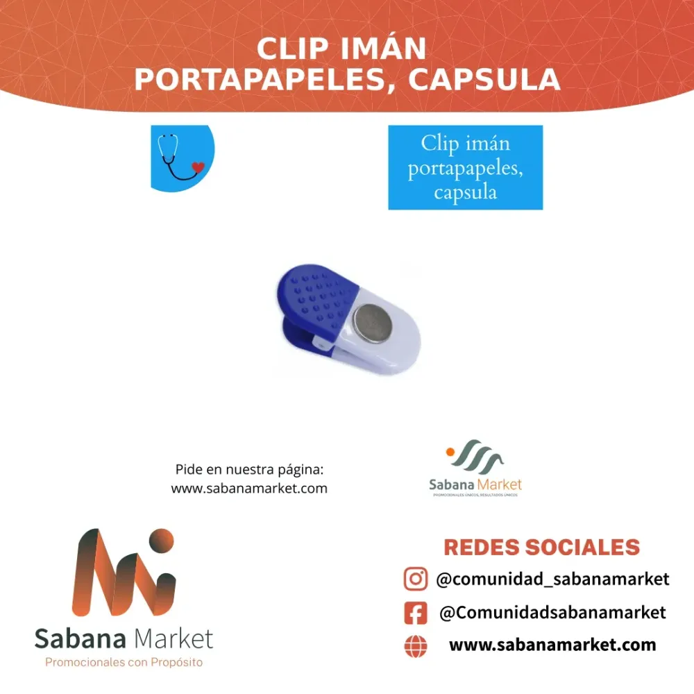 CLIP IMÁN PORTAPAPELES, CAPSULA