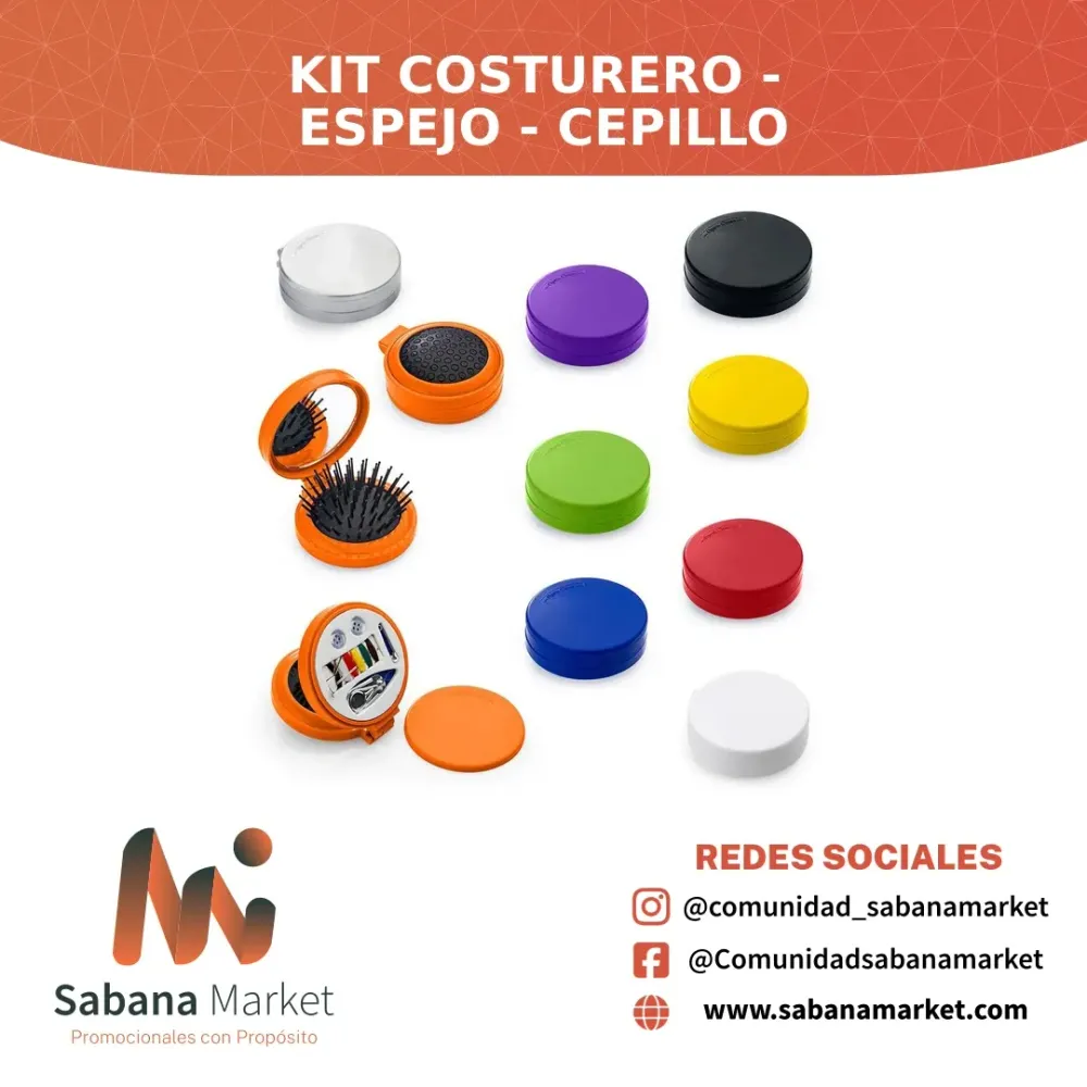 KIT COSTURERO - ESPEJO - CEPILLO