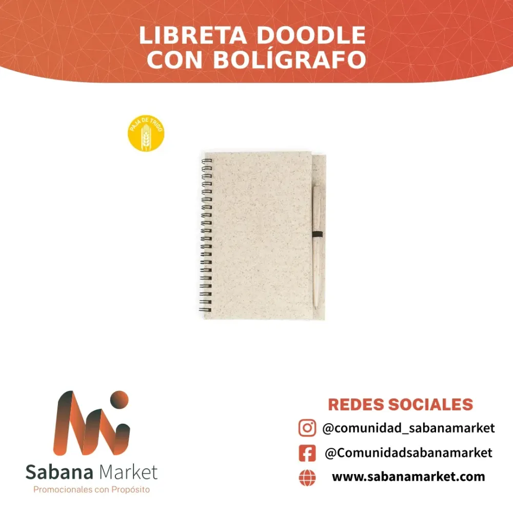 LIBRETA DOODLE CON BOLÍGRAFO