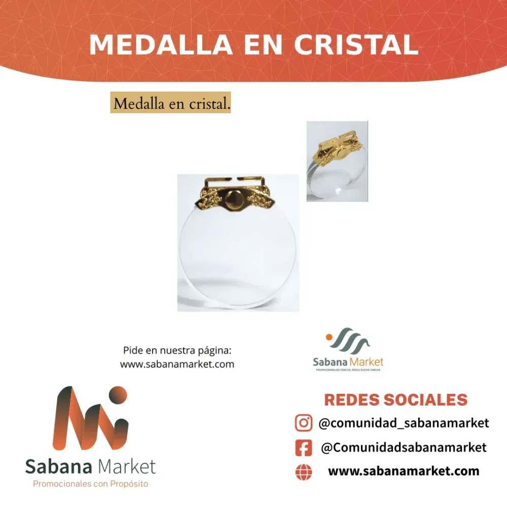 MEDALLA EN CRISTAL