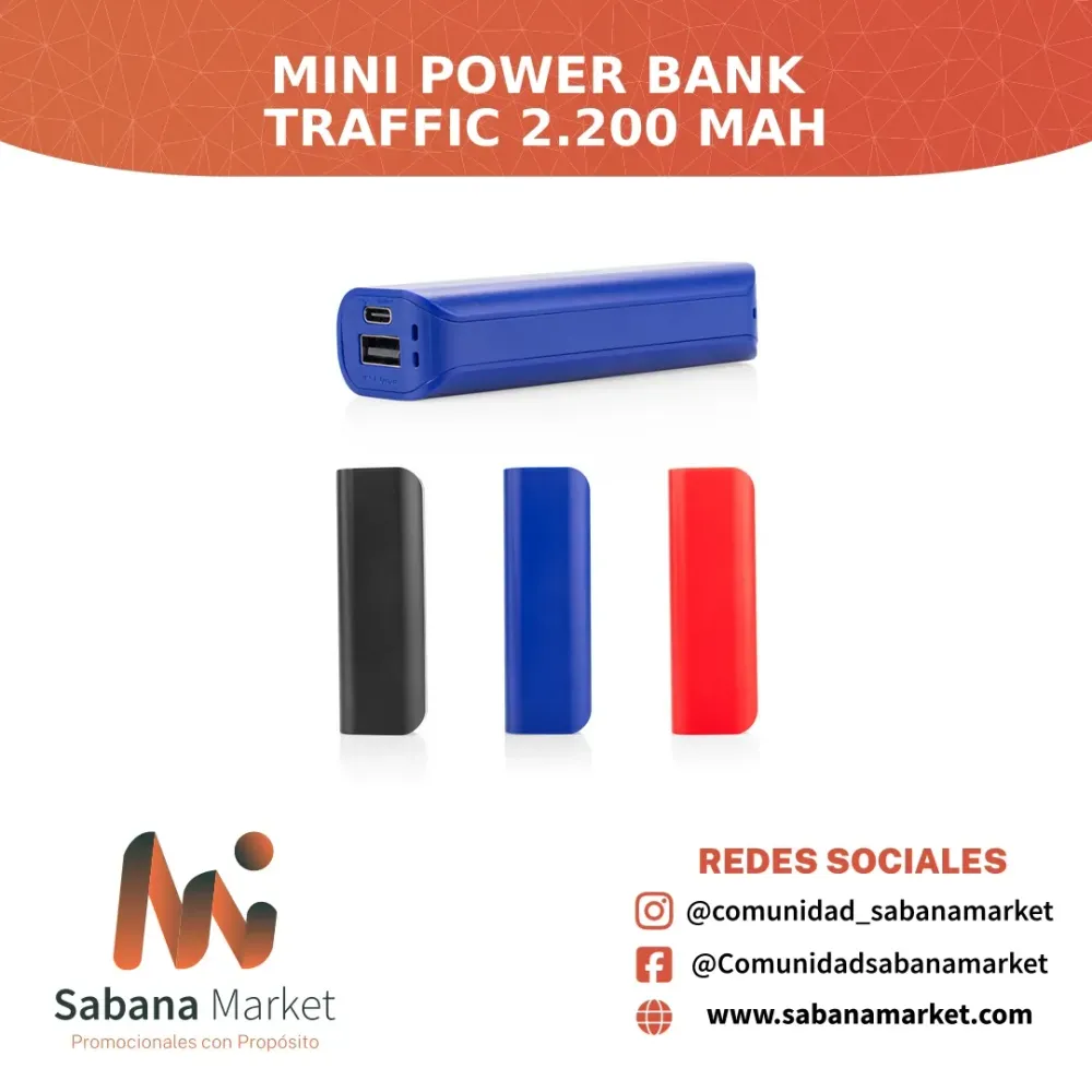MINI POWER BANK TRAFFIC 2.200 MAH
