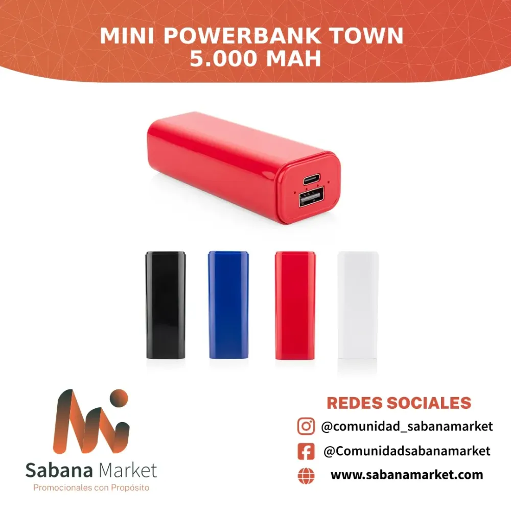 MINI POWERBANK TOWN 5.000 MAH
