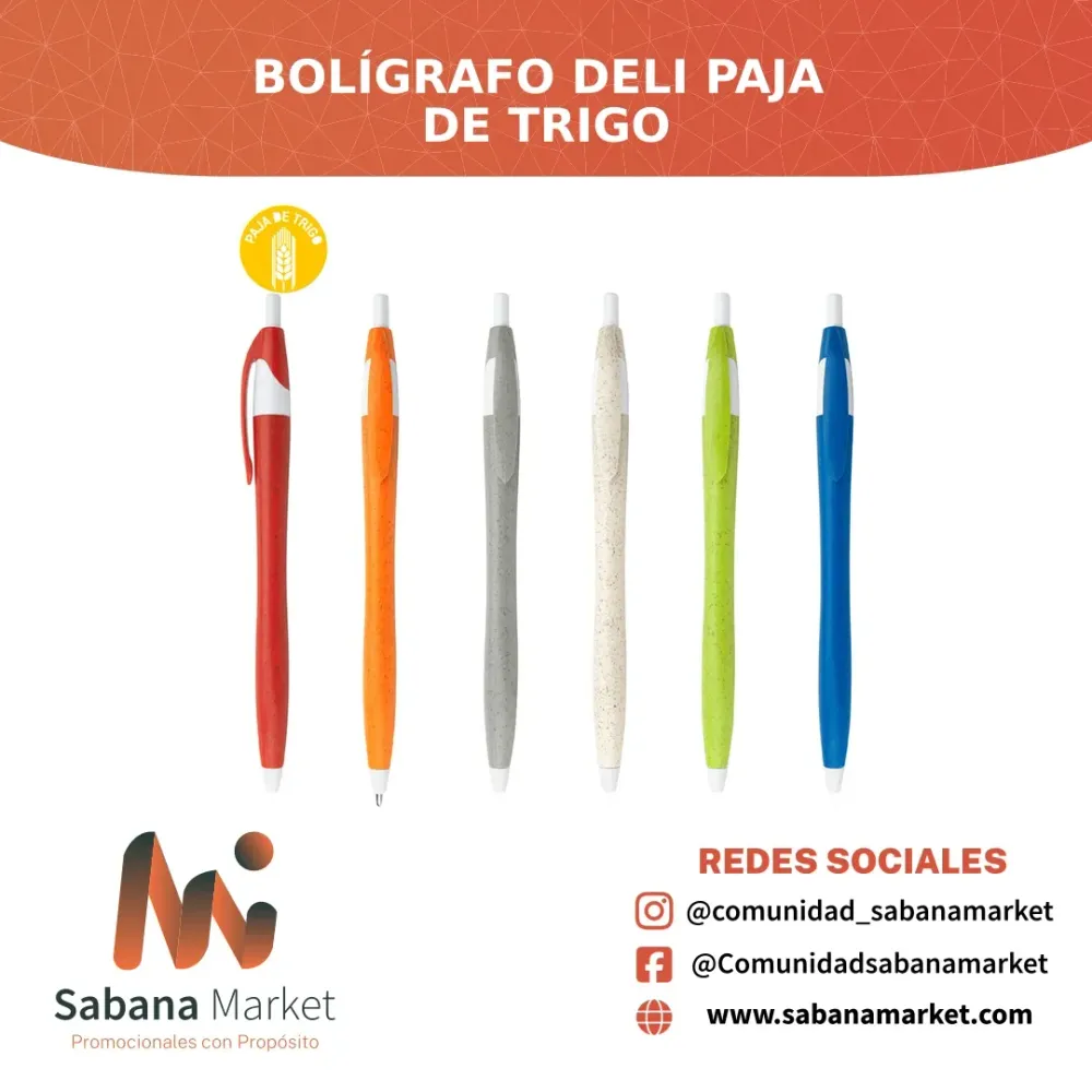 Bolígrafo Deli Paja de Trigo