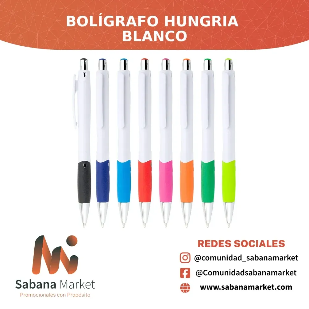 Bolígrafo Hungria Blanco