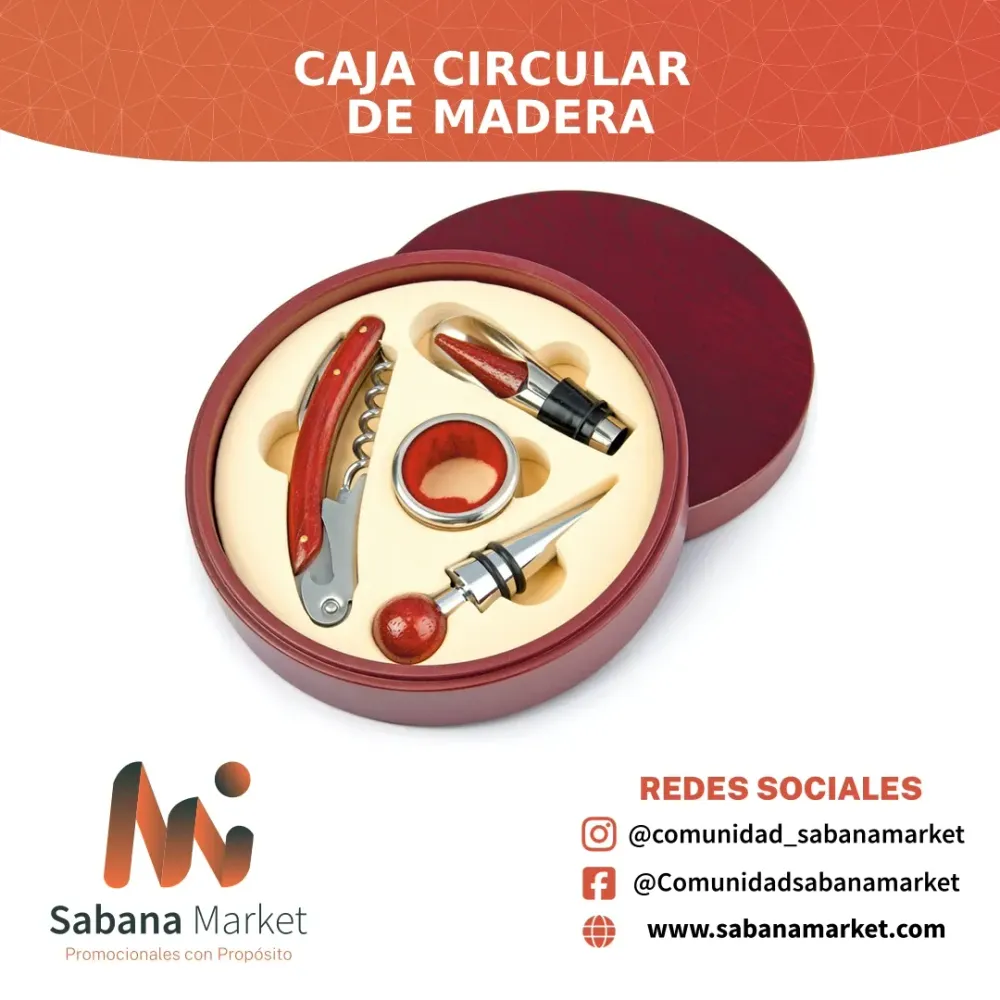 Caja Circular de Madera