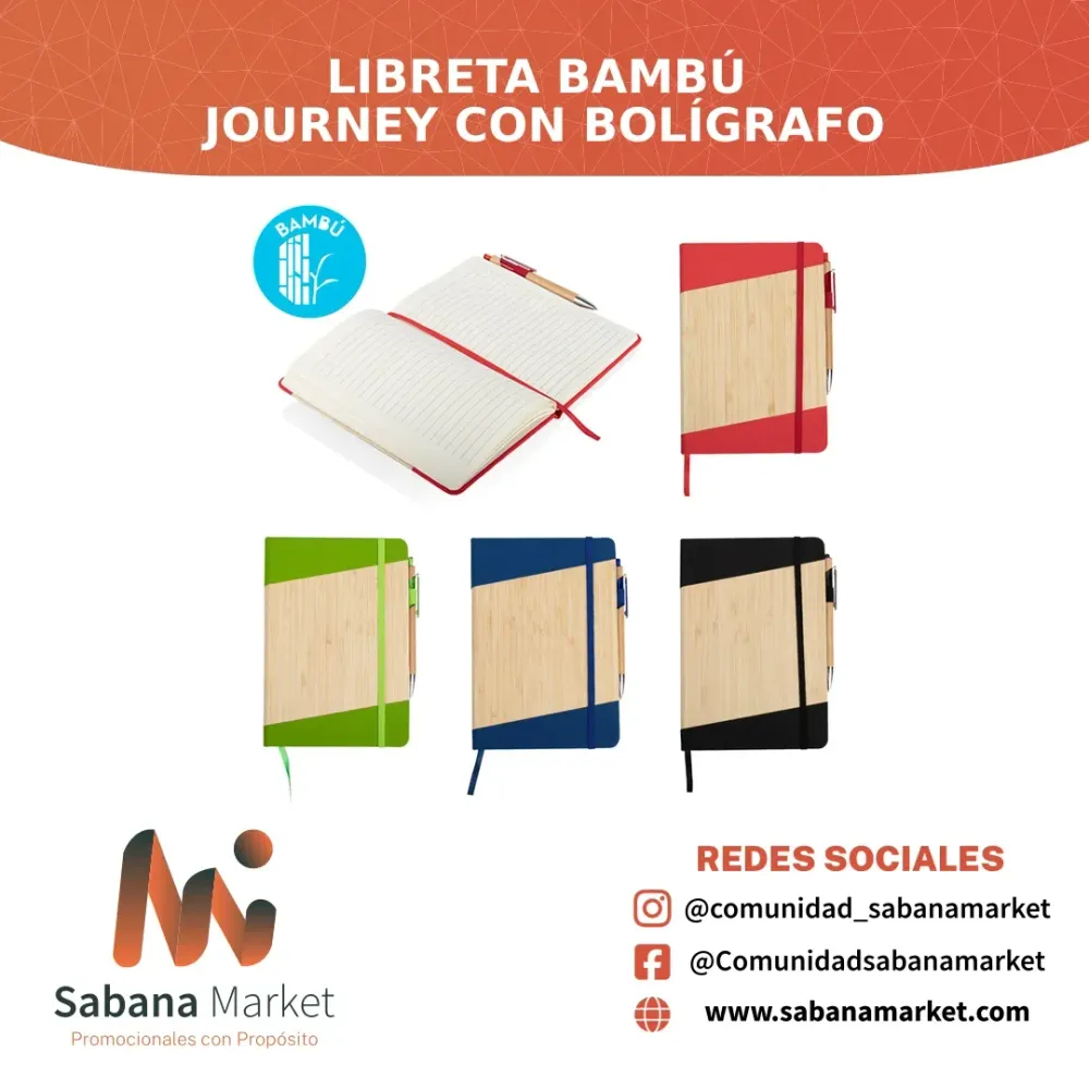 Libreta Bambú Journey con Bolígrafo