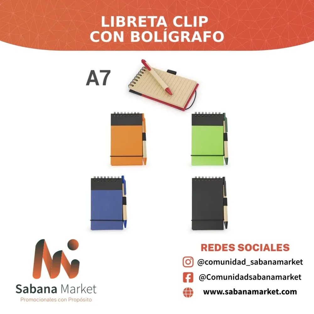 Libreta Clip con Bolígrafo