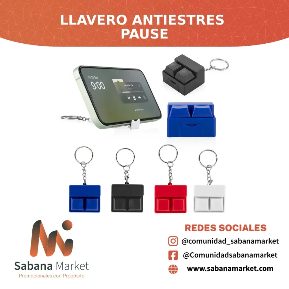 Llavero Antiestres Pause