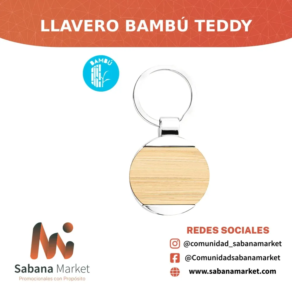 Llavero Bambú Teddy