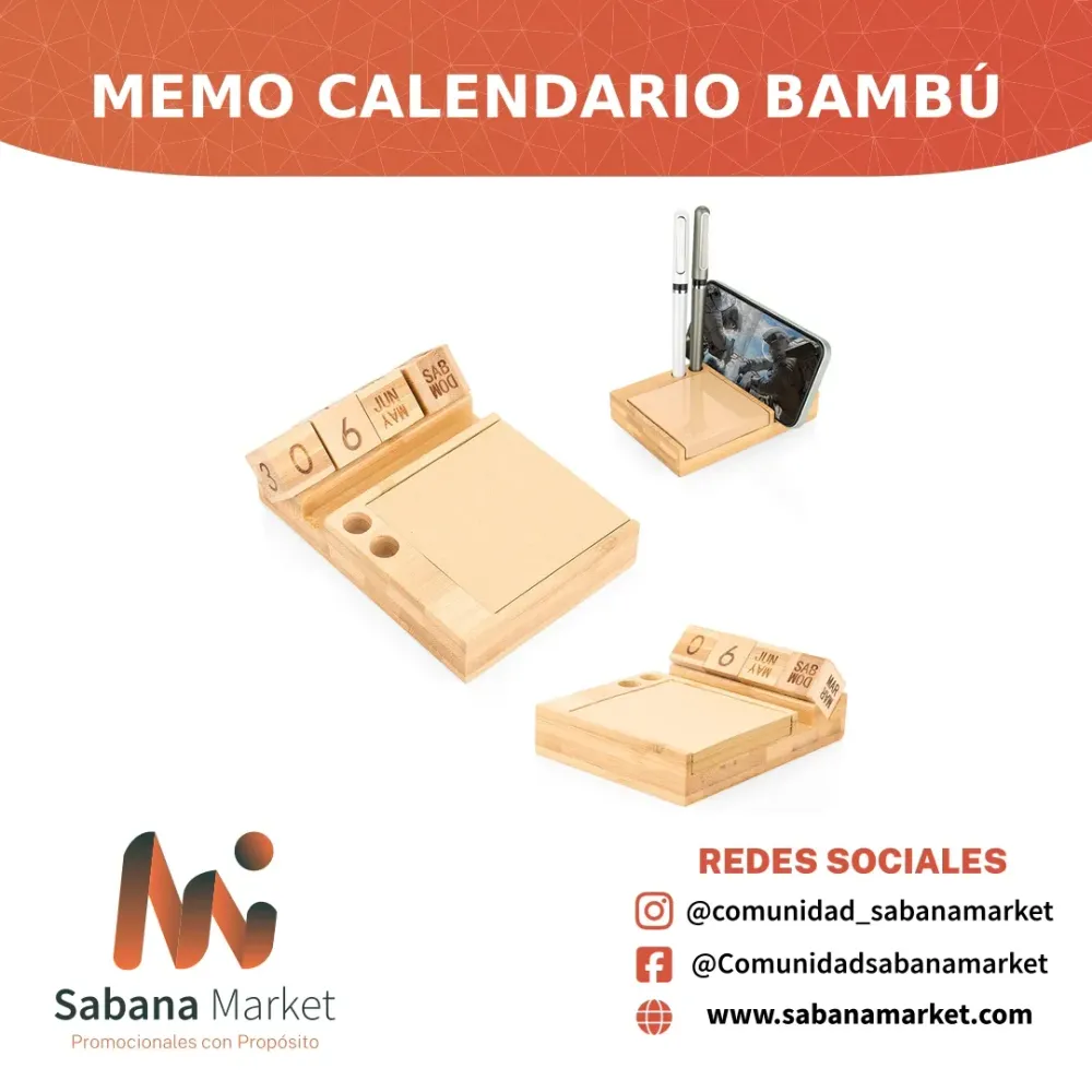 Memo Calendario Bambú