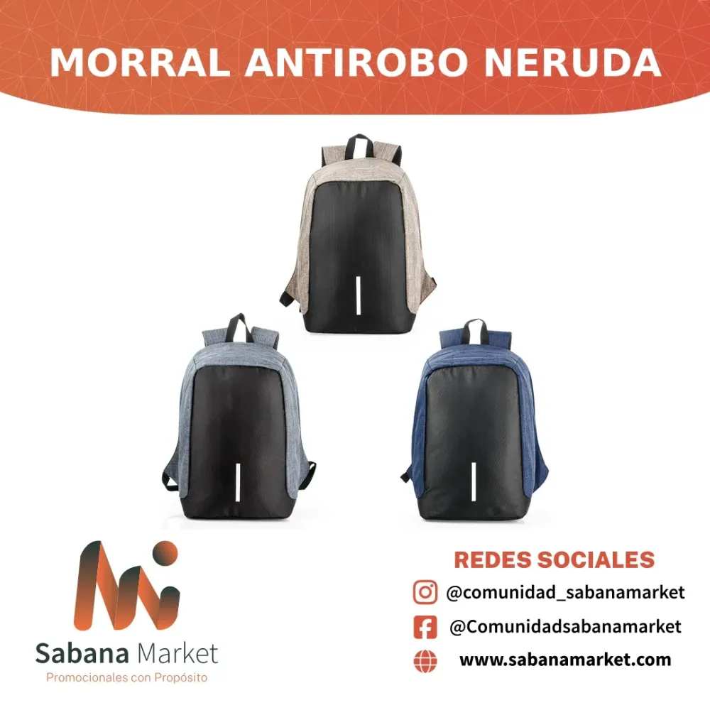 Morral Antirobo Neruda 17 Lts.