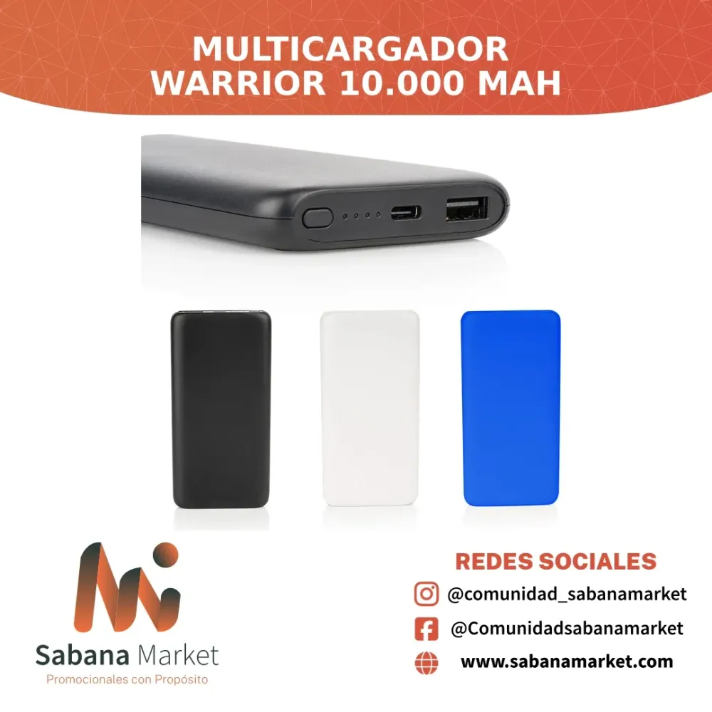 Multicargador Warrior 10.000 mAh