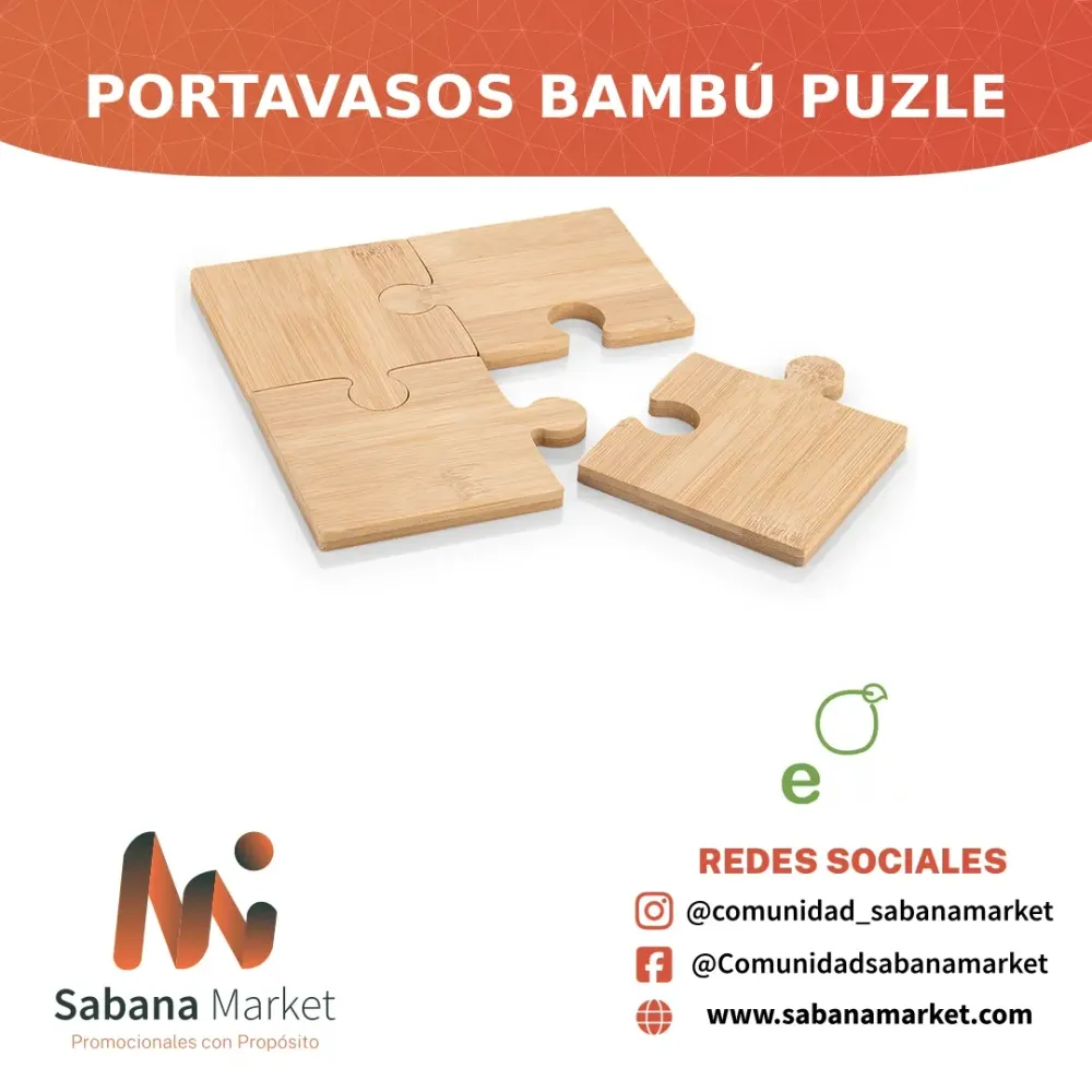 Portavasos Bambú Puzle