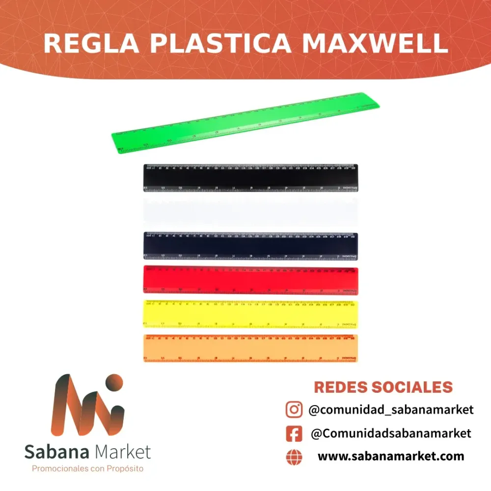 Regla Plastica Maxwell