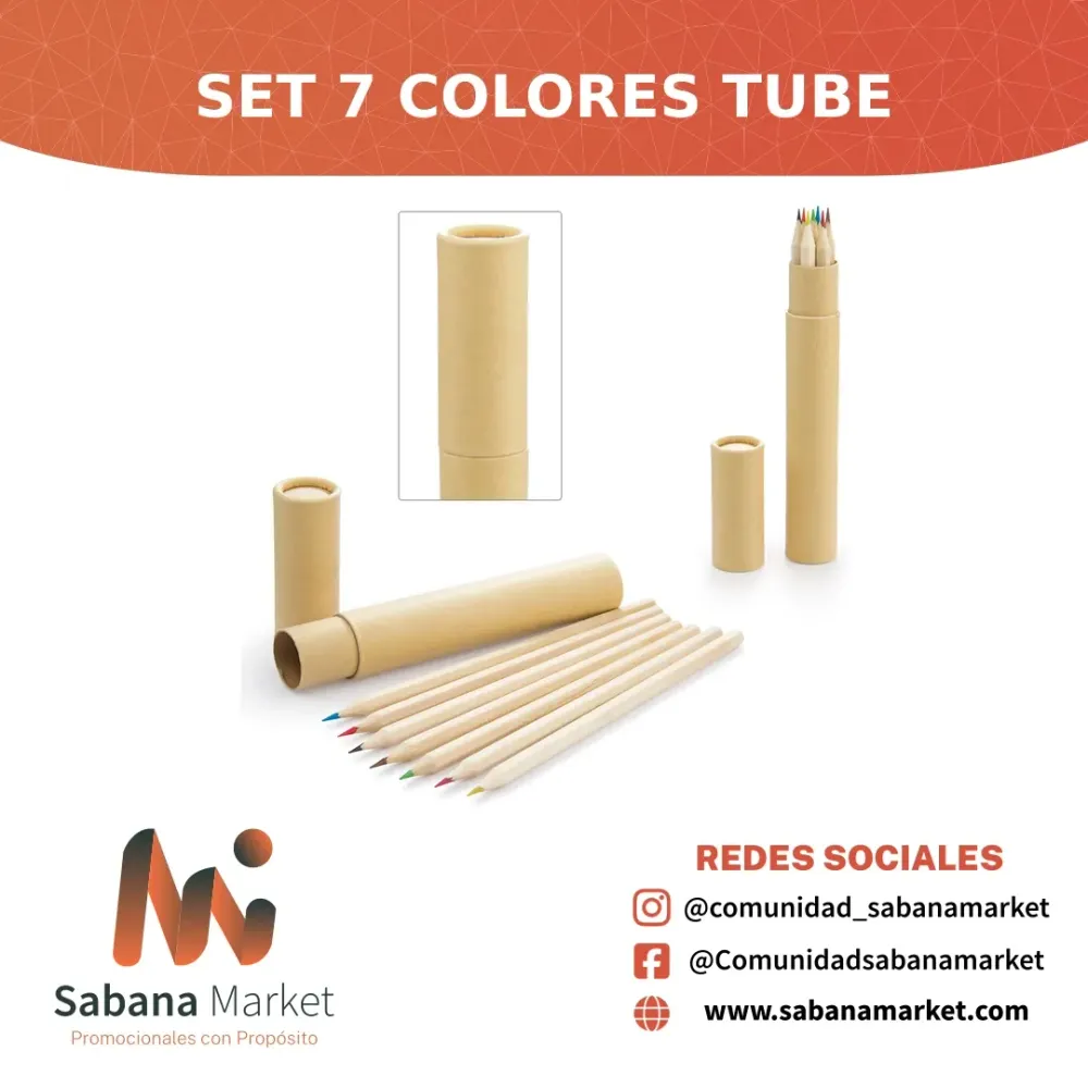 Set 7 Colores Tube