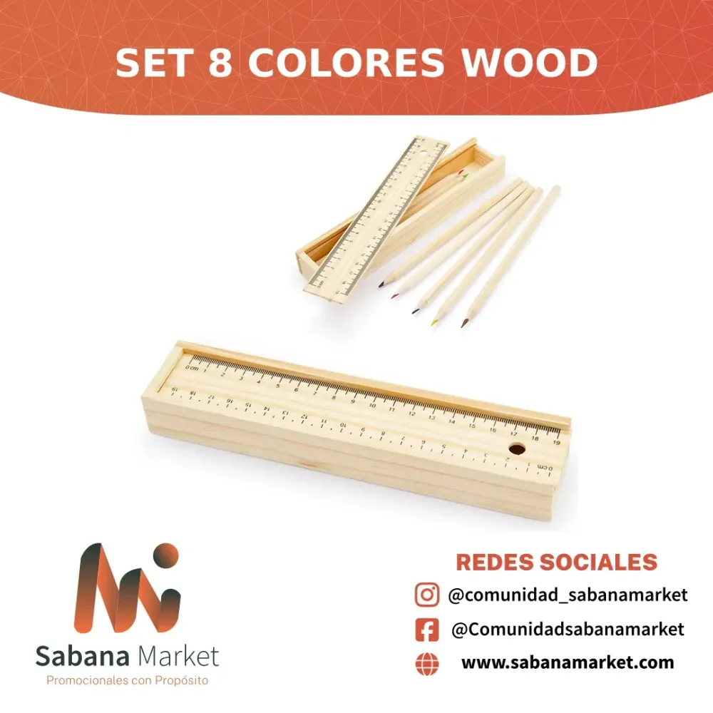 Set 8 Colores Wood