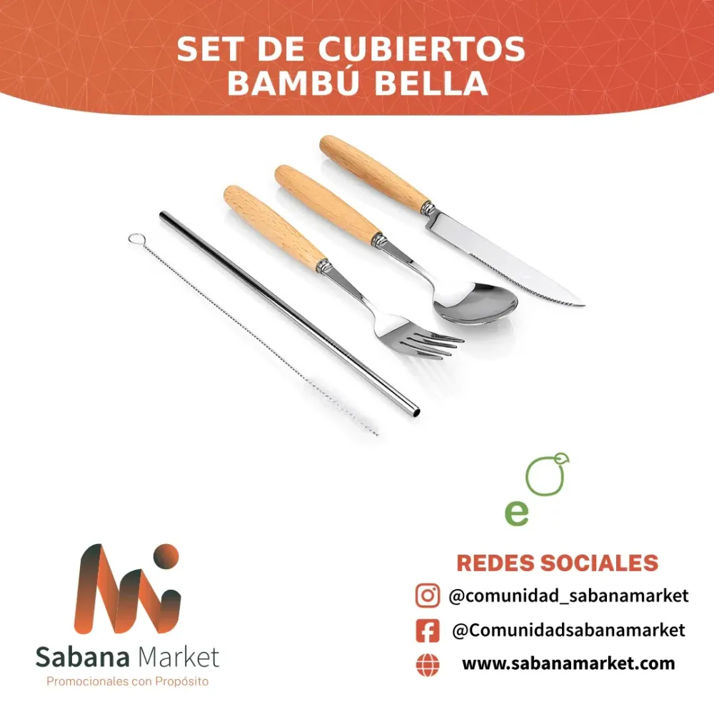 Set de Cubiertos Bambú Bella