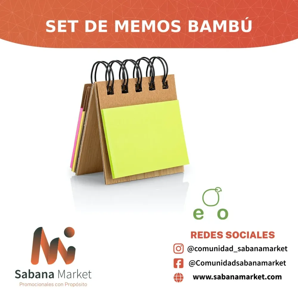 Set de memos Bambú