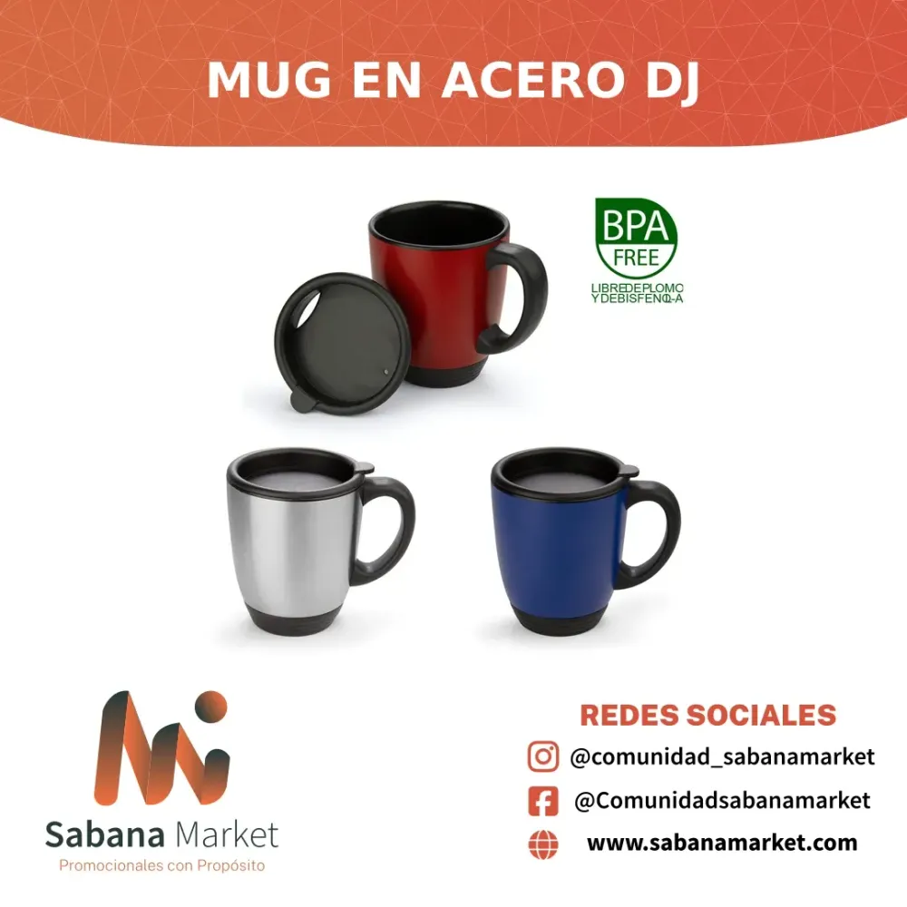 MUG EN ACERO DJ 480 ML /16 OZ