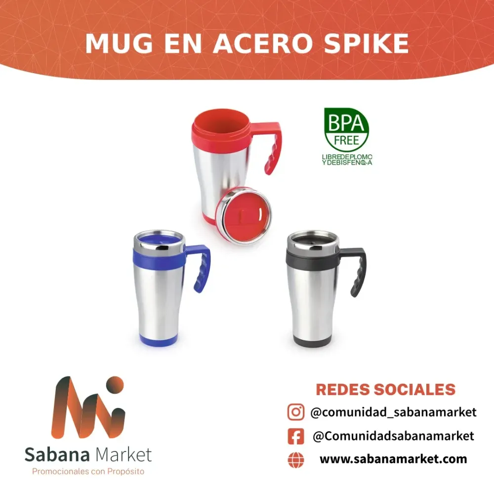 MUG EN ACERO SPIKE 400 ML / 13 OZ