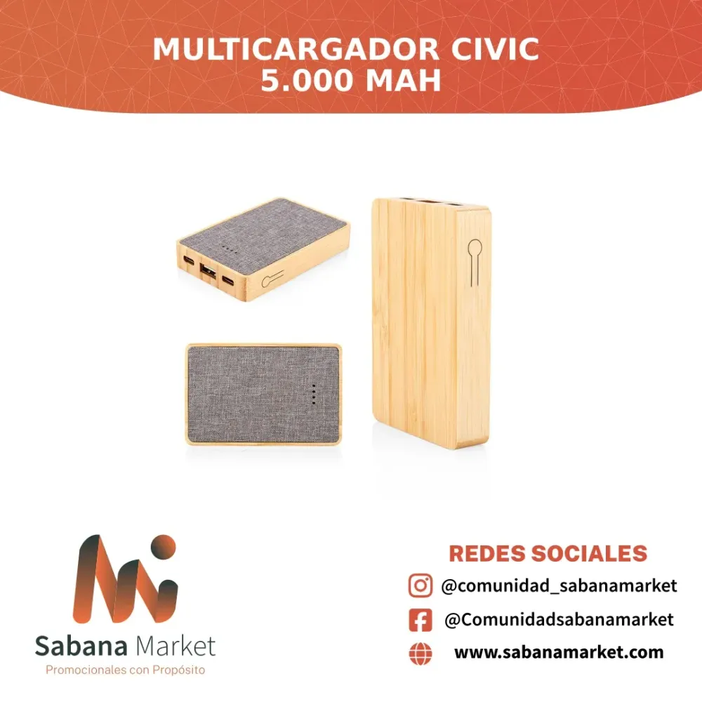 MULTICARGADOR CIVIC 5.000 MAH