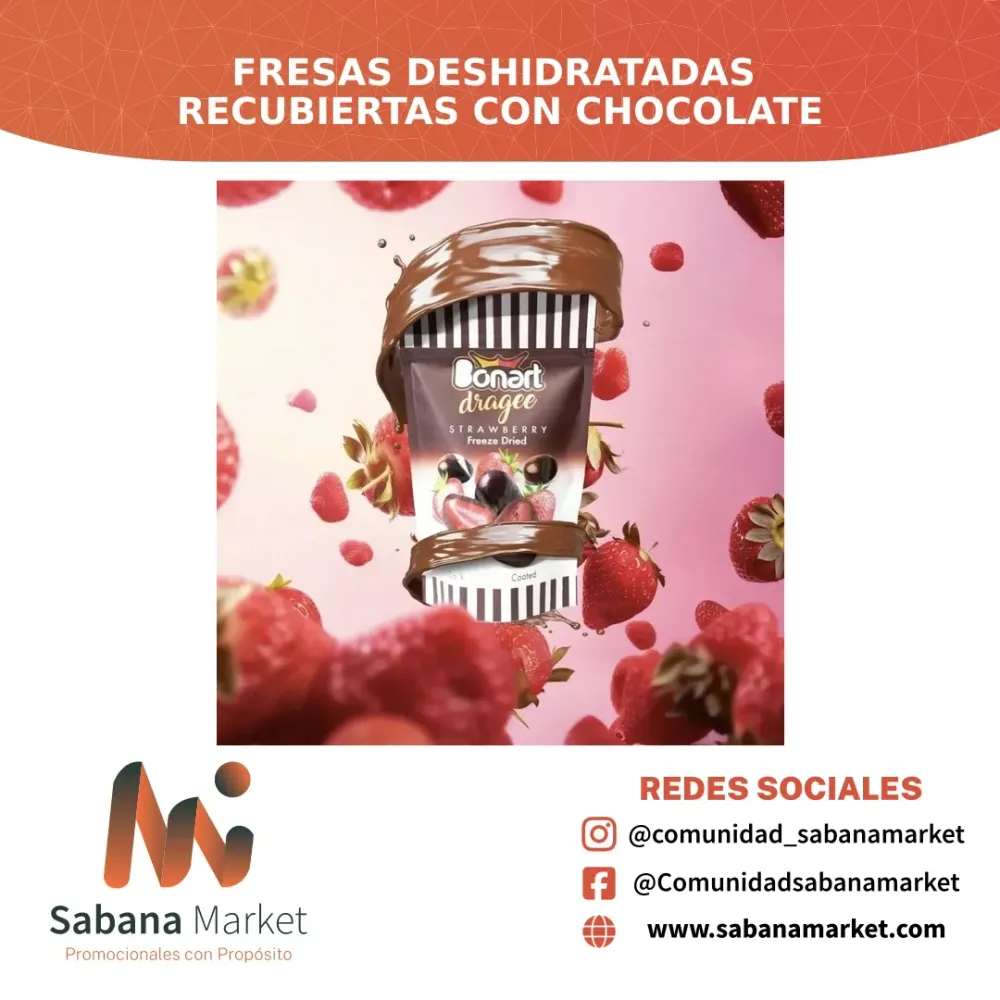 Fresas Deshidratadas Recubiertas con Chocolate