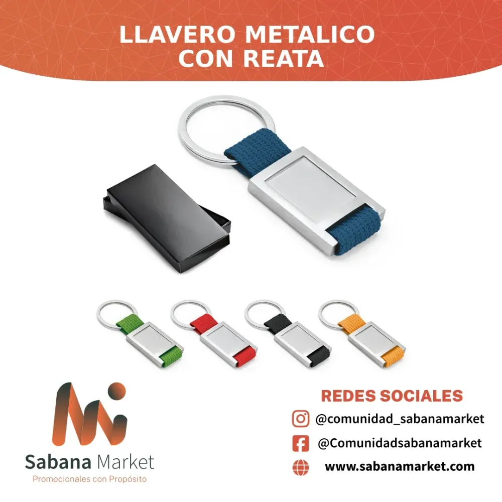 Llavero Metalico con Reata