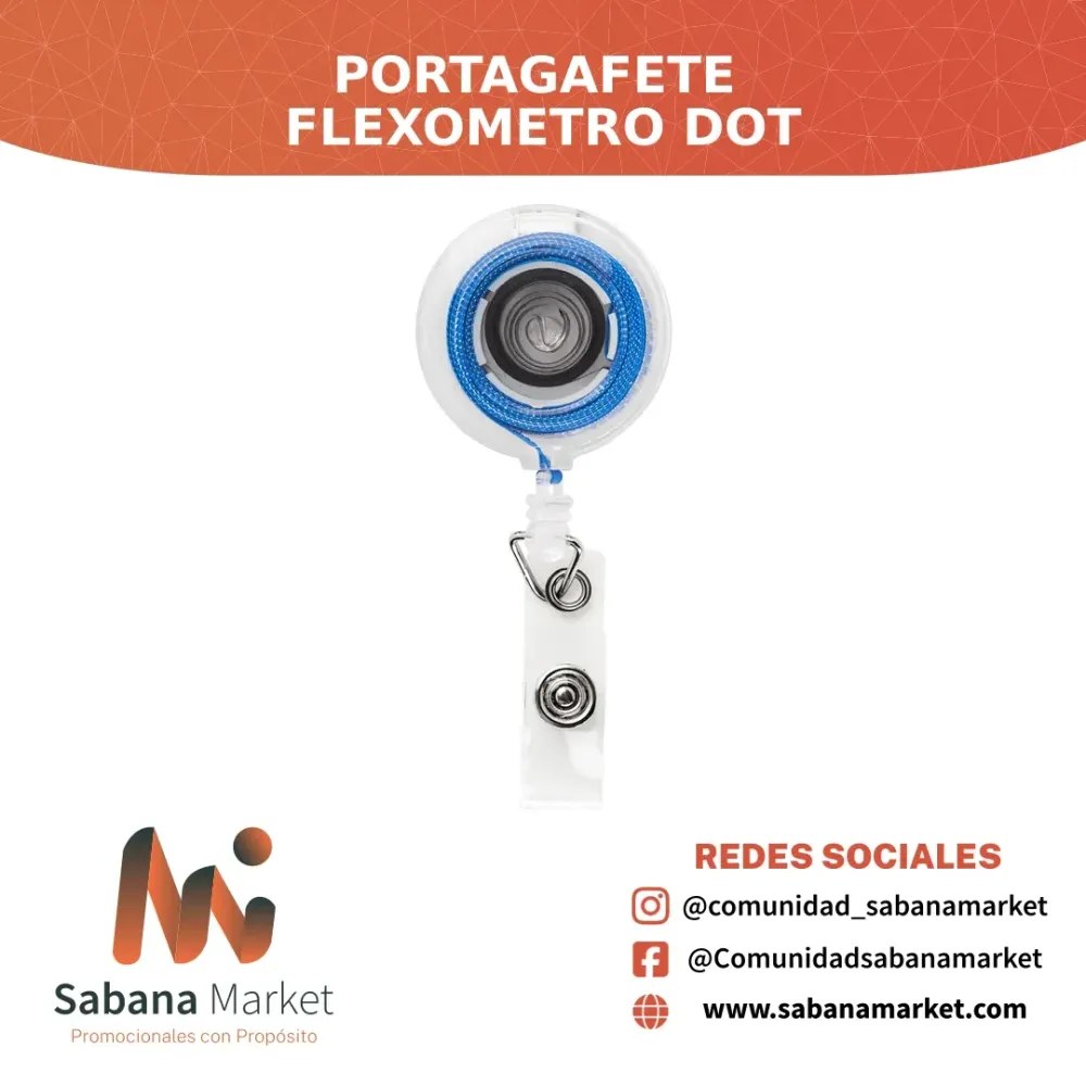 Portagafete Flexometro Dot