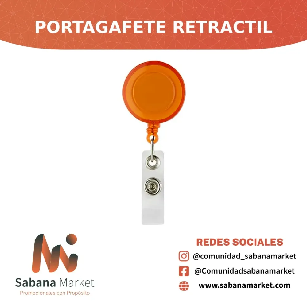 Portagafete Retractil